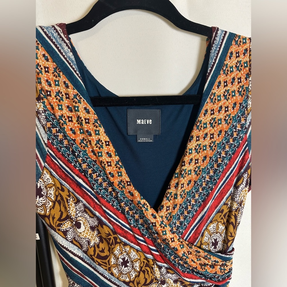 Anthropologie Fall Rouched Waist Dress ❤️ - Picture 4 of 5
